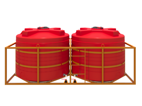 Кассета низкая 2*5000л СТАНДАРТ КАС Политим 10000 л.(4350x2190x1770см;красный) - арт.560804