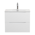 Тумба с раковиной подвесная BelBagno MARINO-CER-MINI-500-2C-SO-BL-P Bianco Lucido, раковина белая BB-8099-3-50