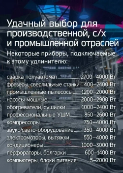 Удлинитель на катушке 50м 4 гн 3х2.5 3500 Вт 220В IP44, заземление, предохранитель, КОСМОС