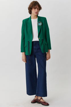 Джинсы прямые синего цвета