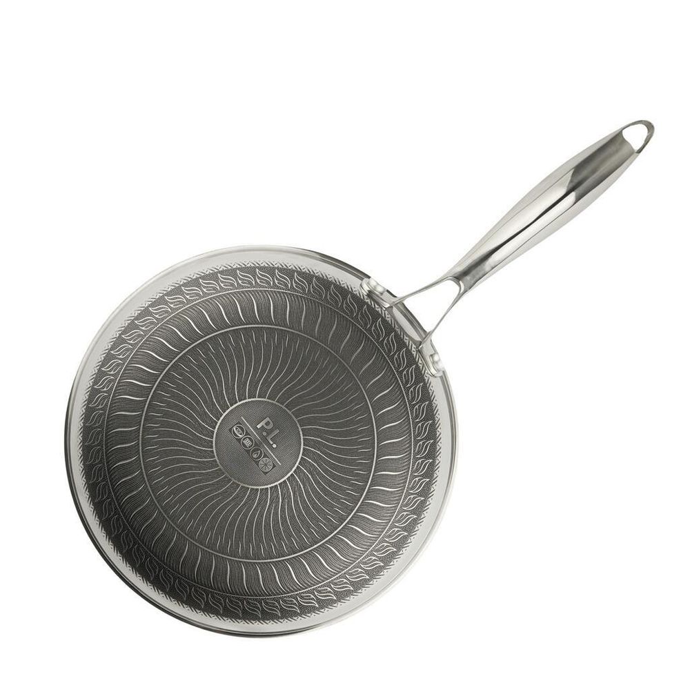 Сковорода Вок (WOK) 29,5/19 см, h 8,6 см New Kitchen Honeycombs нерж. с антиприг. покр. ИНДУКЦ. P.L.