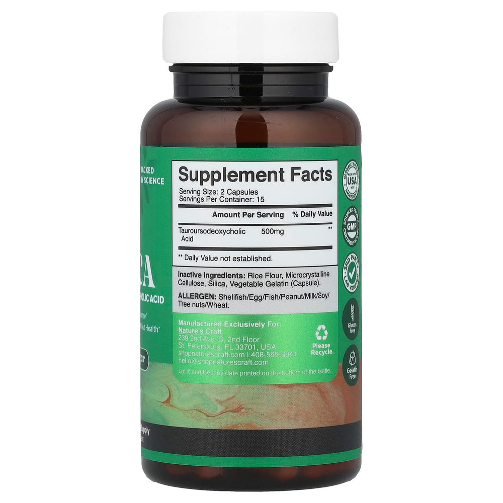 Nature's Craft, TUDCA, 30 капсул (250 мг в 1 капсуле)