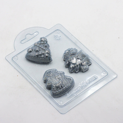 Форма пластиковая "Ёлочки мини 3в1" 10,5*15,5см