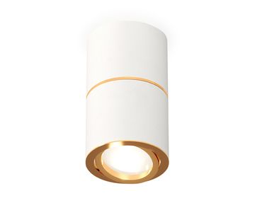 Комплект накладного поворотного светильника 1*MR16 GU5.3 XS7401200 SWH/PYG белый песок/золото желтое полированное (C7401, A2072, C7401, N7004)DIY System Complects Ambrella