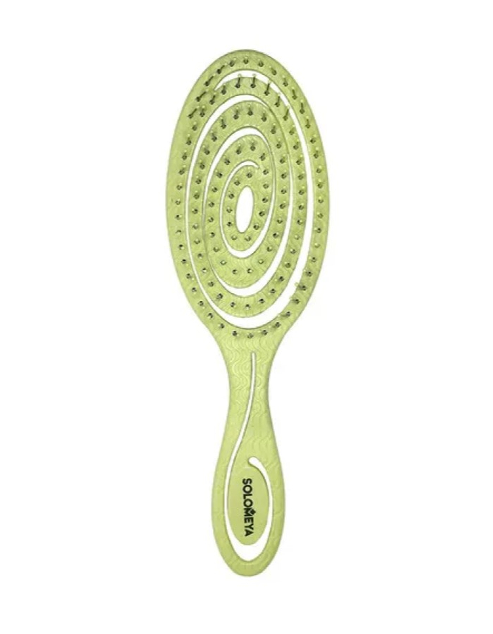 [Solomeya] Подвижная био-расческа для волос ЗЕЛЕНАЯ Detangling Bio Hair Brush Green, 1шт