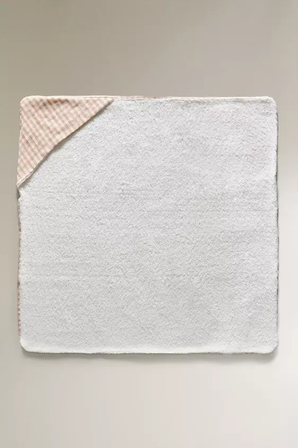 ZARA HOME ПОЛОТЕНЦЕ С КАПЮШОНОМ В КЛЕТКУ ДЛЯ ДЕТЕЙ, РОЗОВЫЙ