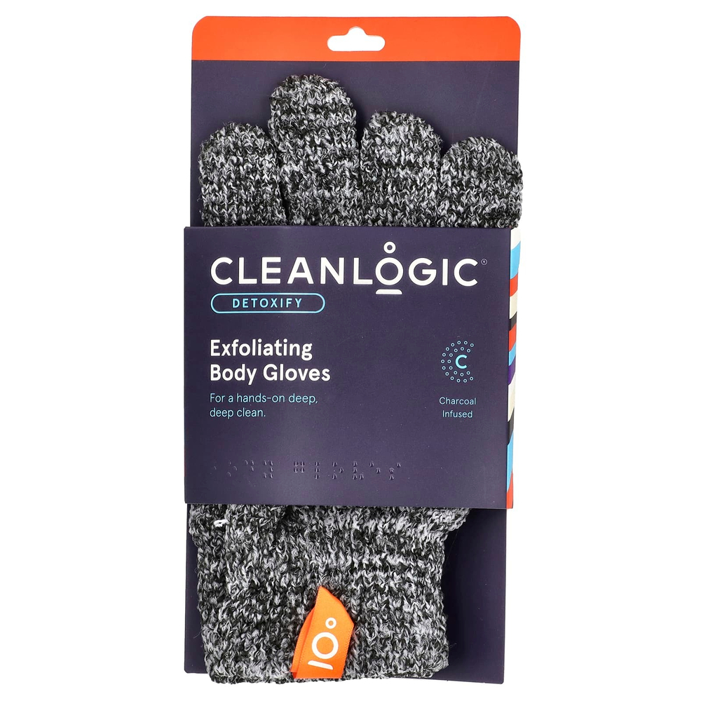 CleanLogic, Детоксикация, отшелушивающие перчатки для тела, 1 пара