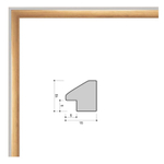 Фоторамка пластиковая 21х30 см медный, без фактуры, арт. 2130.683813