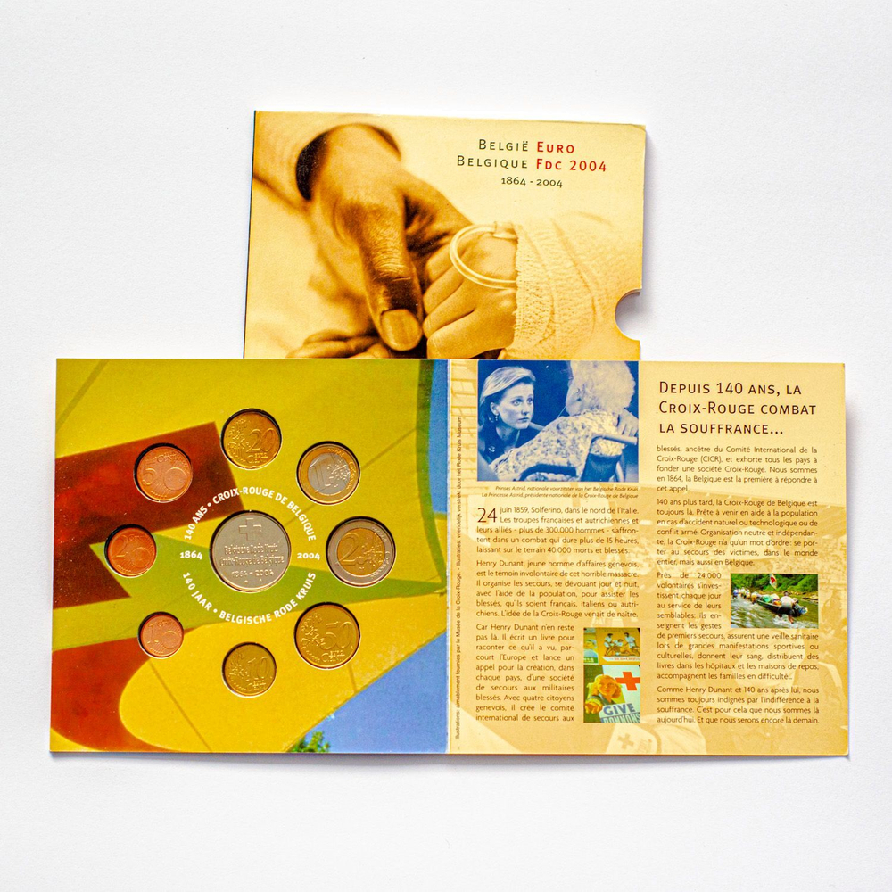 Belgium 2004 Year Set "140 Years of the Red Cross" with Commemorative Medal