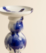 Подсвечник – Мемфис 3/3 синебелый | ceramum