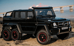 Электромобиль детский "Mercedes-Benz G63-AMG 4WD" шестиколёсный,  чёрный, 12V