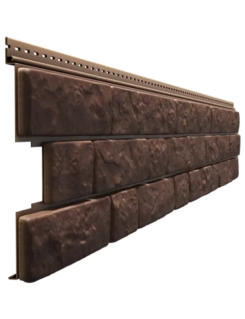 Сайдинг LUX под камень, Bergart, кедровый орех Döcke (Деке)