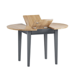 Стол обеденный раскладной «Форест»/«Сканди» 90/125 серый 7046/антик