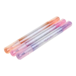 Набор текстовыделителей 3шт. 2-х стор,1 стор-кисточка,цв.пастель, 2 стор-с блестк. розовый