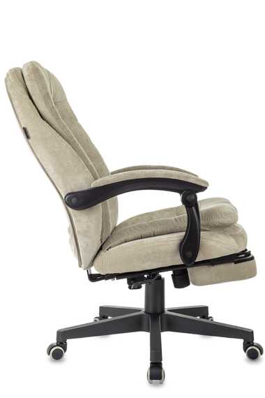 Кресло руководителя Бюрократ T-9950MSG-F Fabric песочный Light-21 крестов. пластик подст.для ног