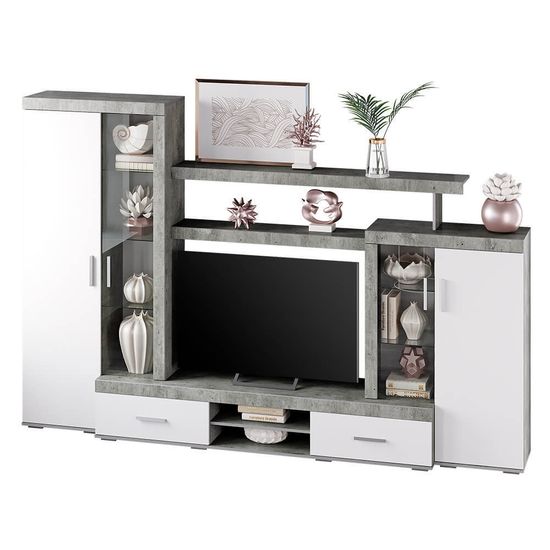 Инстайл bts ЦС-02 Центральная секция бетон / белый, СП