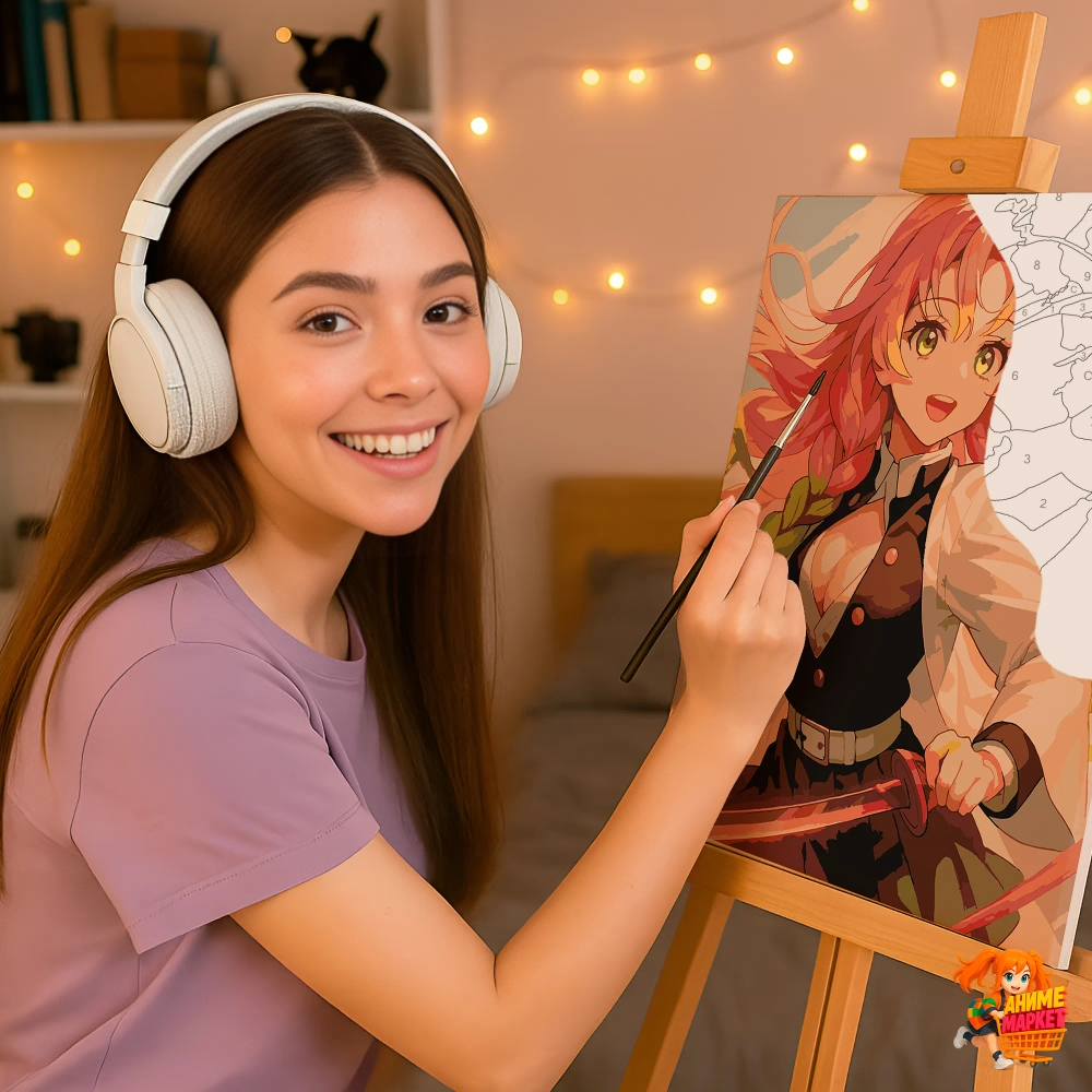 Картина по номерам Клинок рассекающий демонов Мицури Канроджи