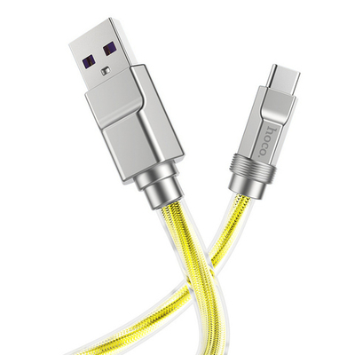 Кабель USB x Type-C -1.0м. Hoco. U113 (6A) Zinc Alloy&Silicone