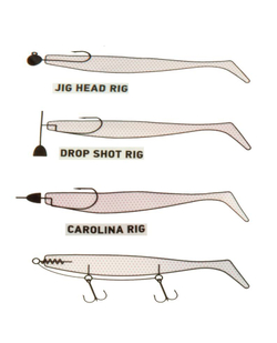 Виброхвост LJ 3D Red Tail Shad 7" (17.8 см), цвет PG35, 2 шт.