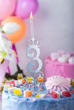 Свеча - топпер цифра "3"