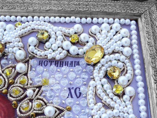 ЖС-14-СЖ Набор для вышивания хрустальными камнями Господь Лоза истинная (желтый)