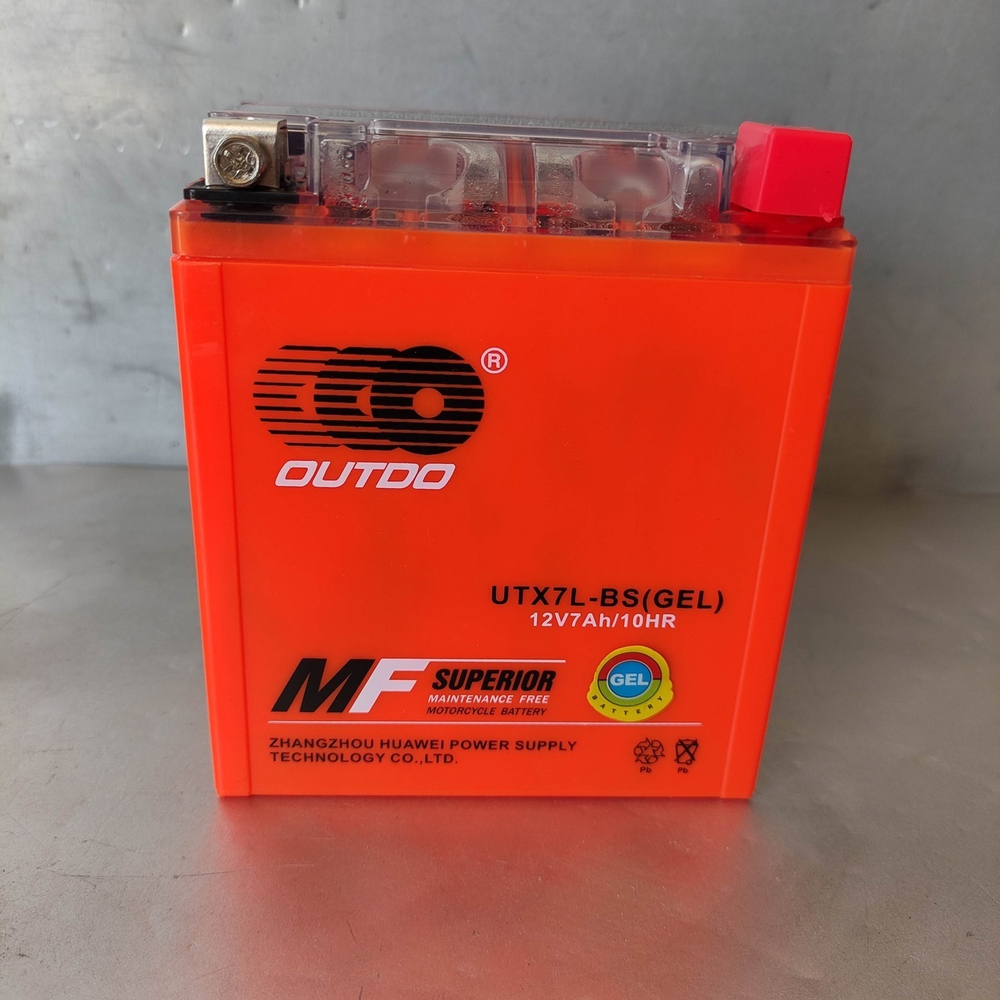 АКБ 7А YTX7L-BS (гелевый) 12v7ah/10hr ВхДхШ (130х113x70) Outdo