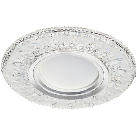 Светильник встраиваемый cо светодиодной подсветкой ЭРА DK LD9 SL/WH под лампу MR16 GU5.3 прозрачный