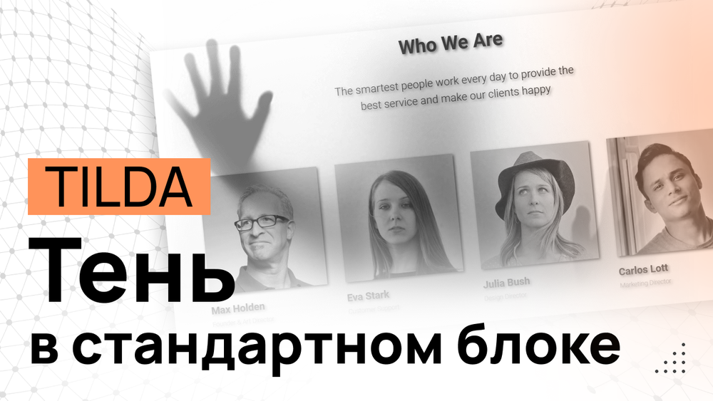 Выделение текста и изображений тенью в СТАНДАРТНЫХ блоках TILDA - Программный код