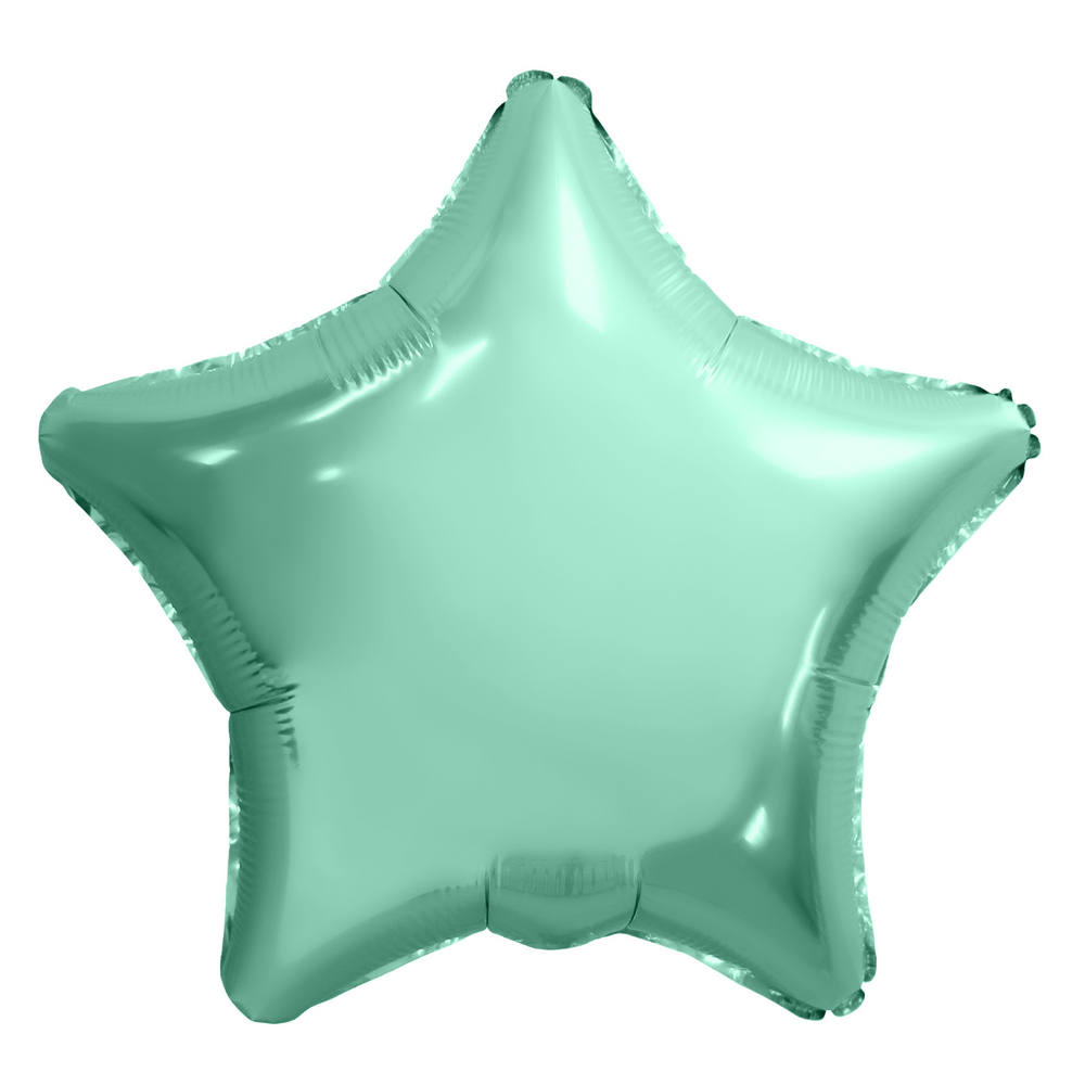 Шар (19""/48 см) Звезда, Мятный, Сатин, 1 шт и53