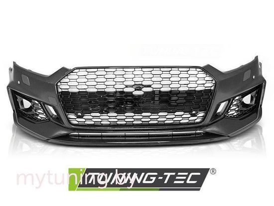 Бампер передний для Audi A5 B9 (18-...) с черной накладкой в стиле RS5