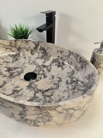 Раковина из мрамора Oval Doreng Grey Big OM-60097 (60*40*14)