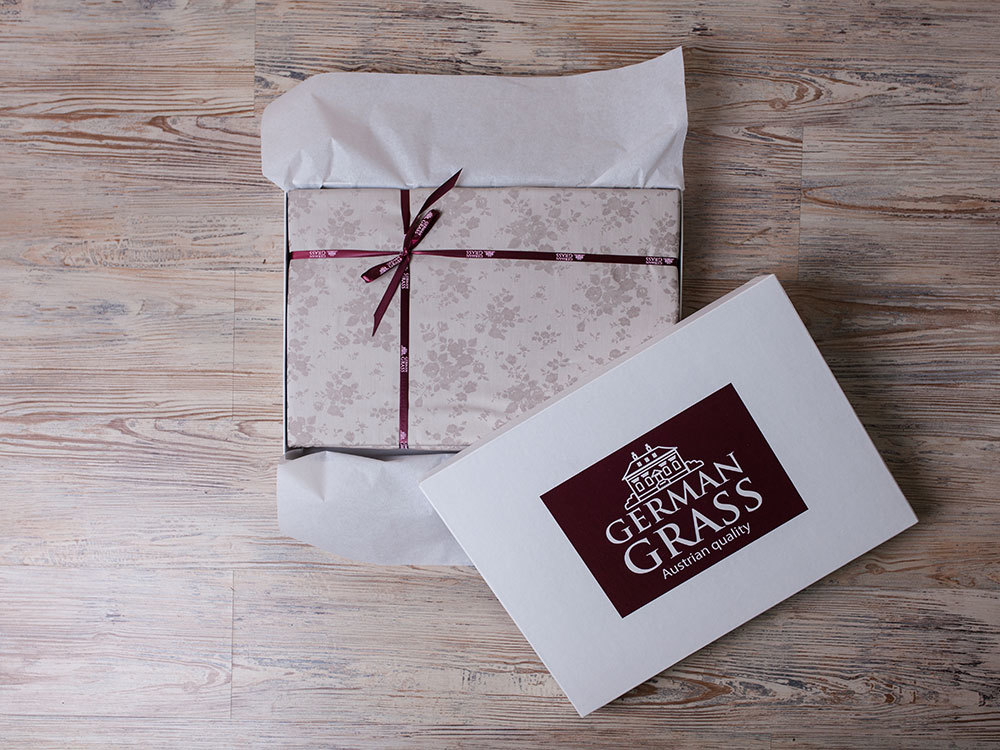 Постельное белье семейное German Grass Silver Palette Grass