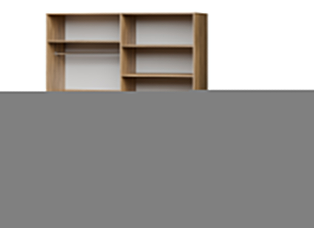 Шкаф Агератум МДФ четырехсекционный с антресолью Сапфир структурный (0,3) G4018-62A матовая - Дуб молочный 8622  240*60*220