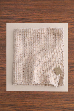 ZARA TIMELESS - ПЛЕД С ПУГОВИЦАМИ ИЗ ШЕРСТИ, СВЕТЛО-БЕЖЕВЫЙ