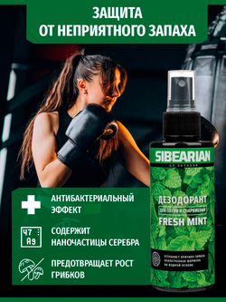 Дезодорант для обуви и снаряжения Sibearian Fresh Mint с ароматом мяты 150 мл