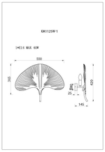 K2KM1125W-1 Бра металлич. "Гинкго" латунь L55*H42*W15см