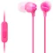 Наушники с Гарнитурой Sony MDR-EX15AP, розовый, вкладыши, кабель 1,2 м.