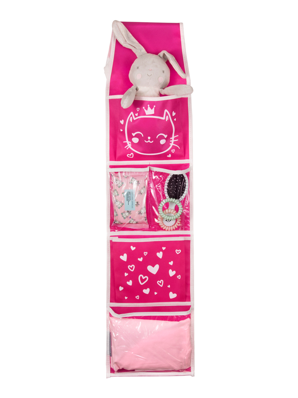 Кармашки в садик 85х20 Сердечки (розовый)