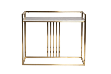Консоль Garda Decor Мисти Нуова (Misty Nuova) искусственный мрамор, мат.зол 100*30*85 см