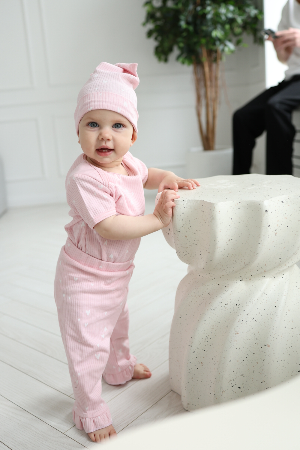 Боди с коротким рукавом, Сердечки