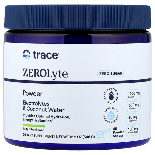 Trace, ZEROLyte в порошке, соленый цитрус, 346 г (12,2 унции)