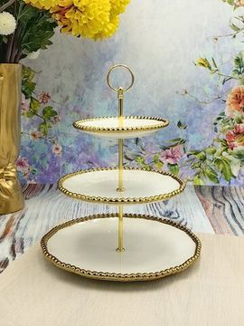 Блюдо 3-х ярусное, этажерка Бусины