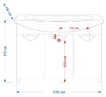 Тумба MISTY Лаванда -105 Тумба прямая c умывальником