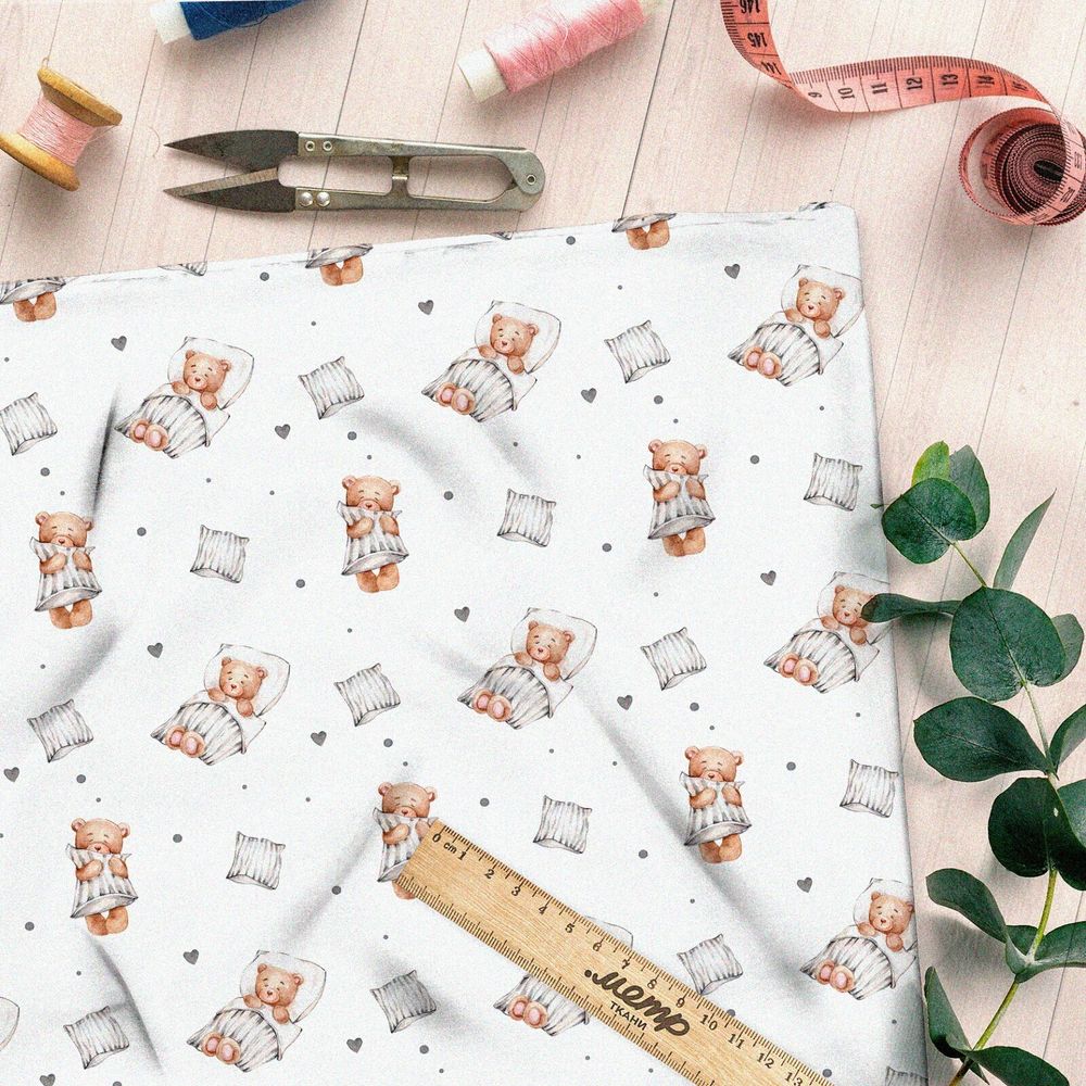 Ткань оксфорд 600 спят усталые игрушки медвежата