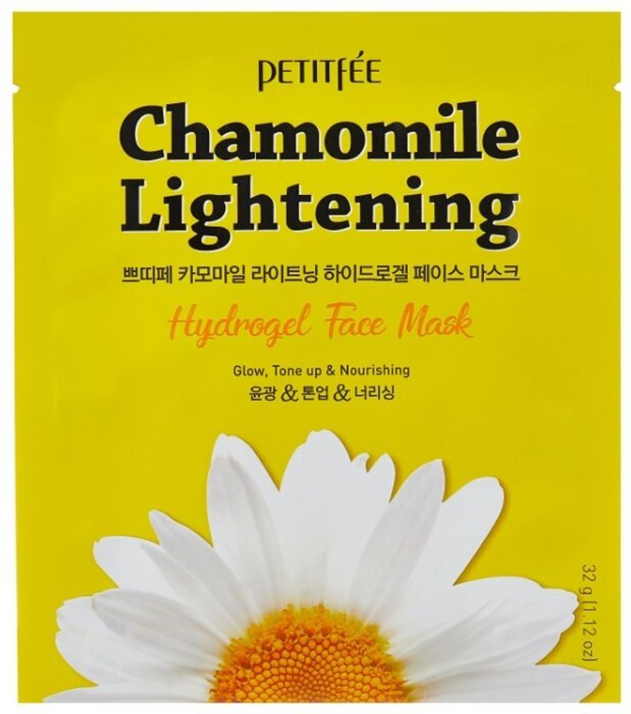 Petitfee Гидрогелевая маска Chamomile Lightening с экстрактом ромашки
