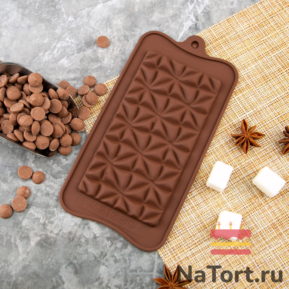 Форма силиконовая для шоколада «Плитка мираж»