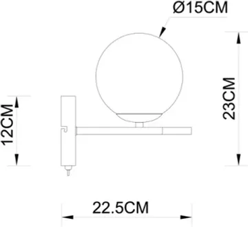 Бра 1*E14 A2224AP-1BK черный Alcor Arte Lamp