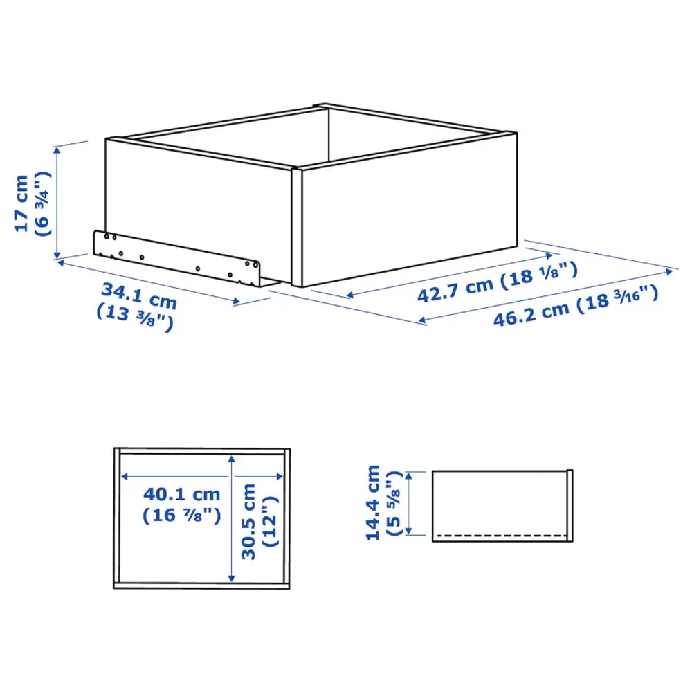Ящик - IKEA KOMPLEMENT, 50x35 см, темно-серый КОМПЛИМЕНТ ИКЕА