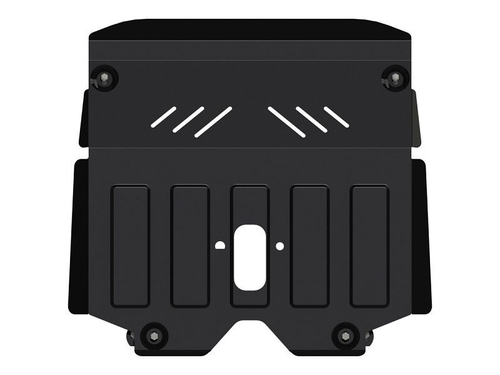 Защита картера двигателя, КПП (2 мм, сталь) для Chery Bonus 3 2014-2017 (V = 1.6 AT) Sheriff.28.2726