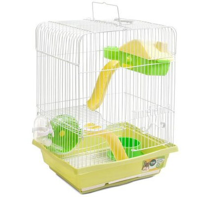 Клетка YD128 для мелких животных, эмаль, оливковая, 300*230*410мм                              , Triol